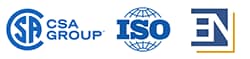 CSA ISO EN logos