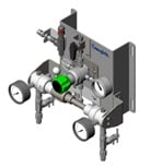 Automatic changeover panel in a gas distribution system