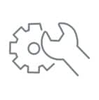 Gear and wrench icon