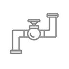 Hard piped chiller lines in a semiconductor fab