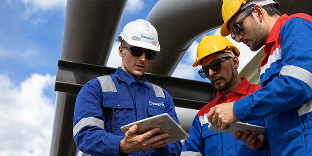 Swagelok field engineers working to improve pilot plant reliability