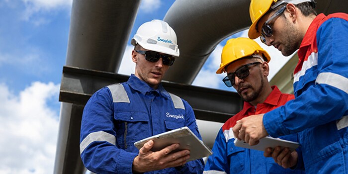 Swagelok field engineers working to improve pilot plant reliability