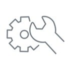 Gear and wrench icon