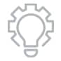 Light bulb icon representing a collaborative solution