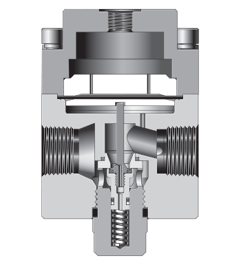 Coupe transversale d’un régulateur à dôme