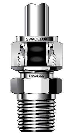 Swagelok VCR 8 Langrohr-Stumpfschweißverschraubung