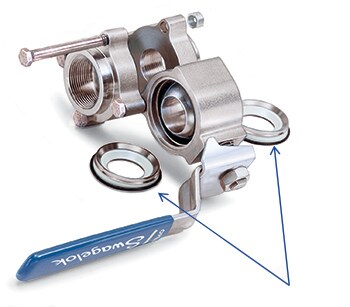 バルブ内の部品に摩耗や損傷がないか点検する