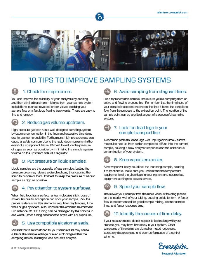 10 Tips to Improve Sampling Systems