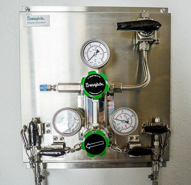 Gasflaschenumschaltstation