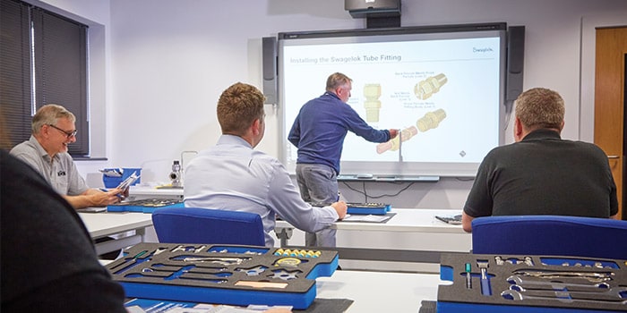 image of swagelok training classroom