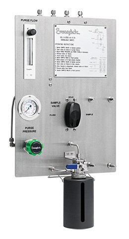 swagelok-fixed-volume-GSL-with-purge-angled-front-view