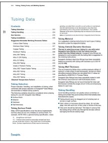 Swagelok Tubing Data Sheet