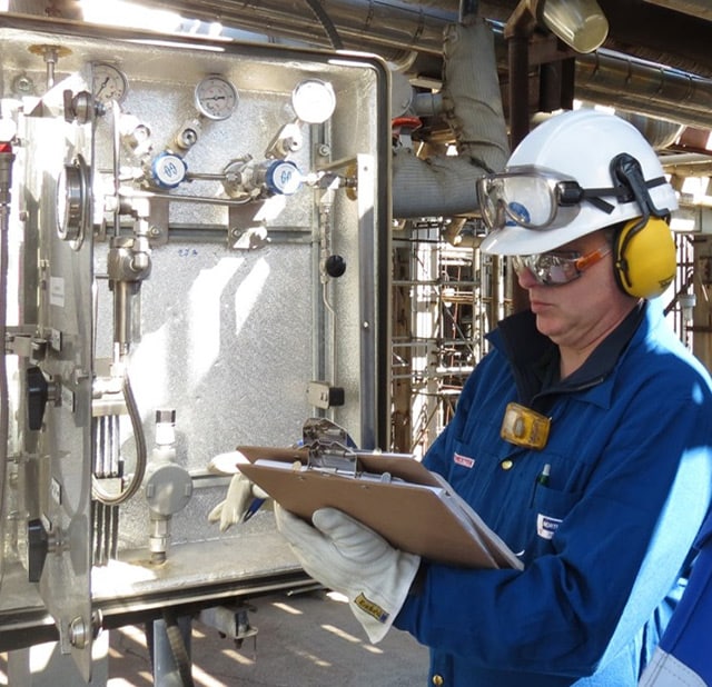 Field Engineer Rich Wubs performing an Onsite System Evaluation