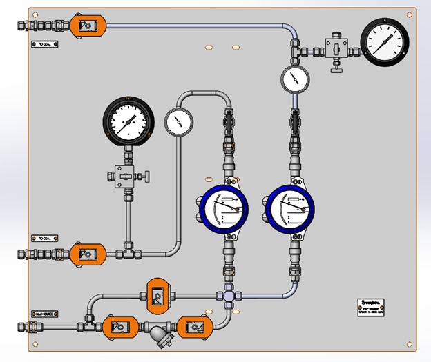 3D model of an API Plan 32 panel