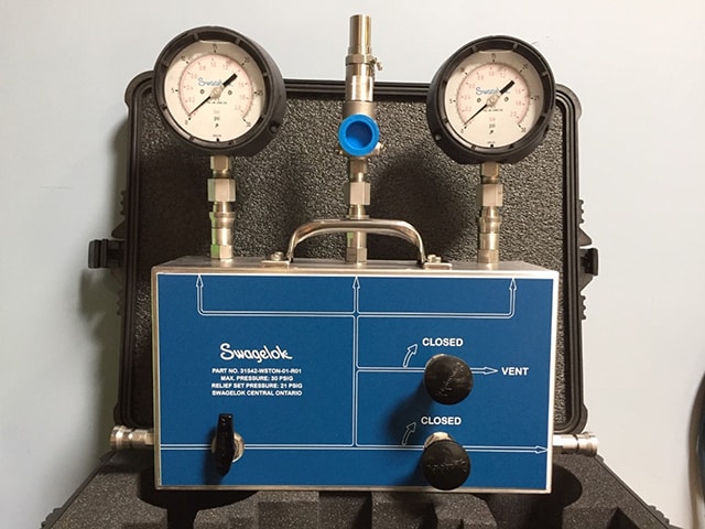 Portable gauge panel with custom fitted Pelican case