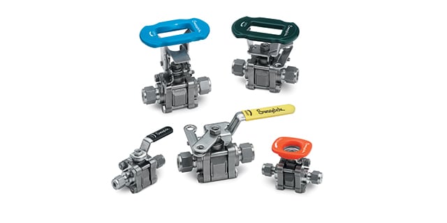 Group shot of valves