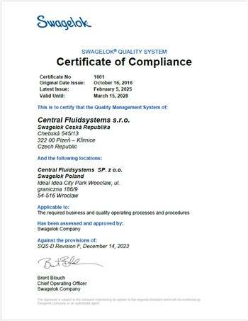 Certificate SQS