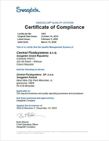 Certificate SQS