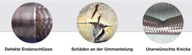 Defekte Schläuche