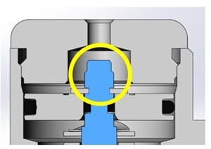 New BN Bellows Valve stem