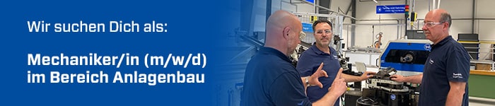 Vollzeitstelle als Mechaniker/in im Anlagenbau