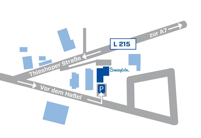 Anfahrtsskizze Swagelok Hamburg
