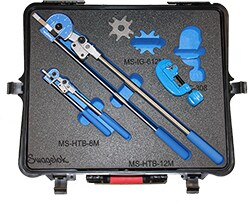 Tool case with insert for hand tube bender