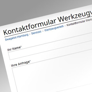 Kontaktformular für die Werkzeugvermietung