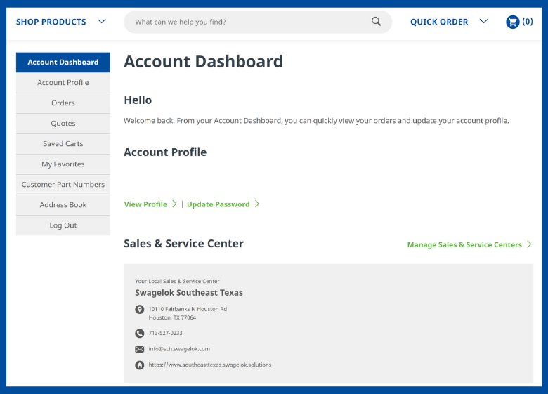 account dashboard