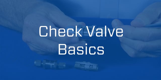 check valve basics