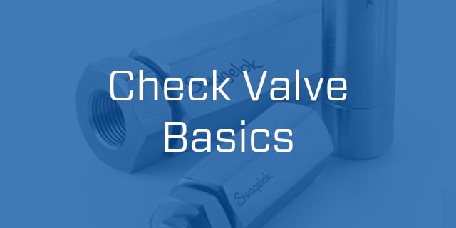 check valve basics