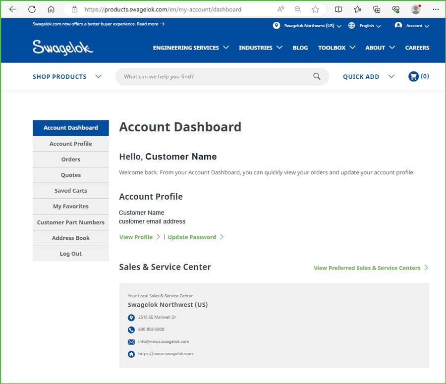 Account Dashboard