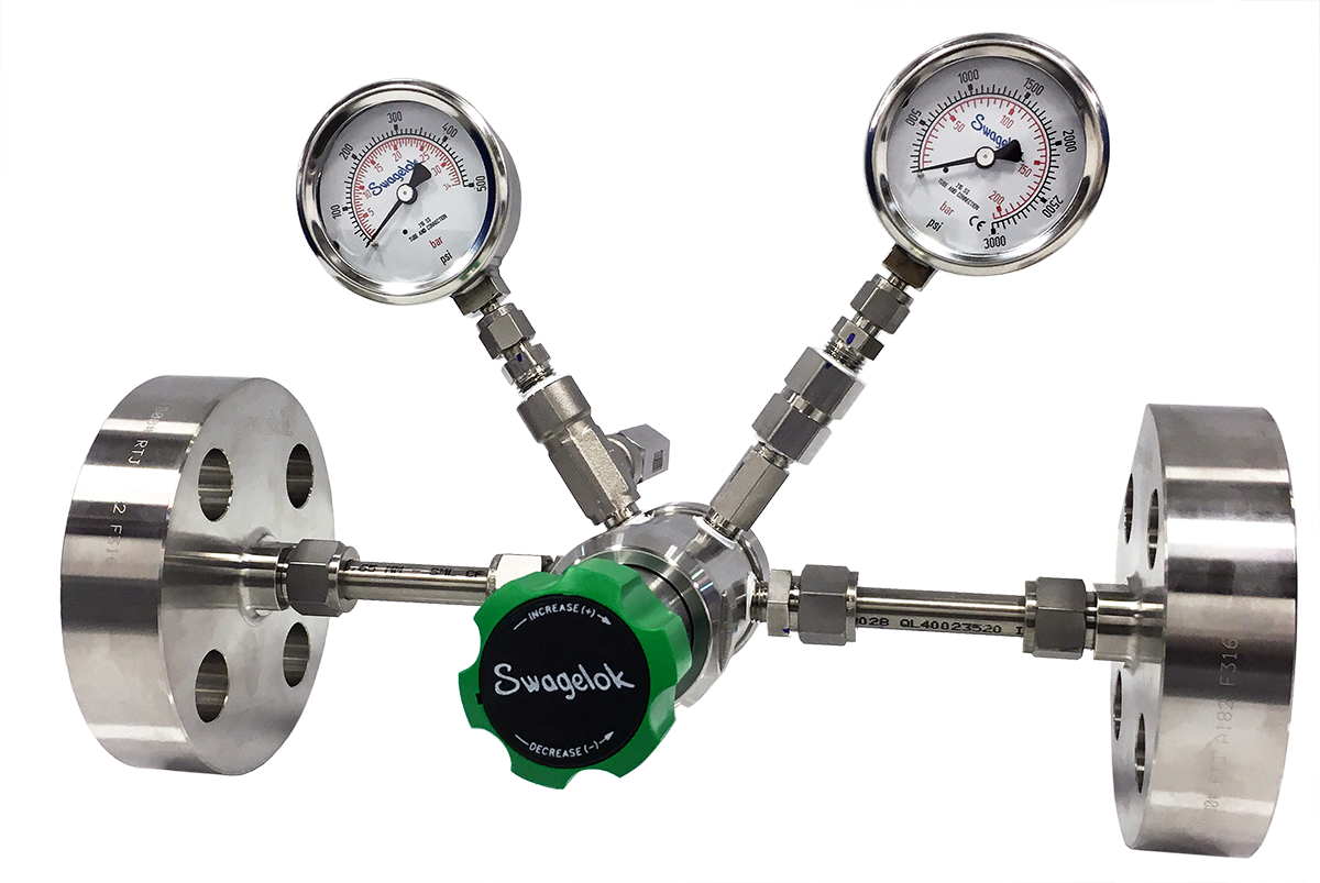 regulator with flange