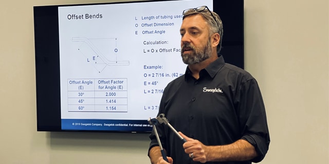 Swagelok Trainer Teaching A Tube Bending Course