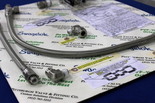 Packaged hoses and fittings.