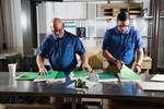 Gary Osman and Mike Koster in the Fabrication Center