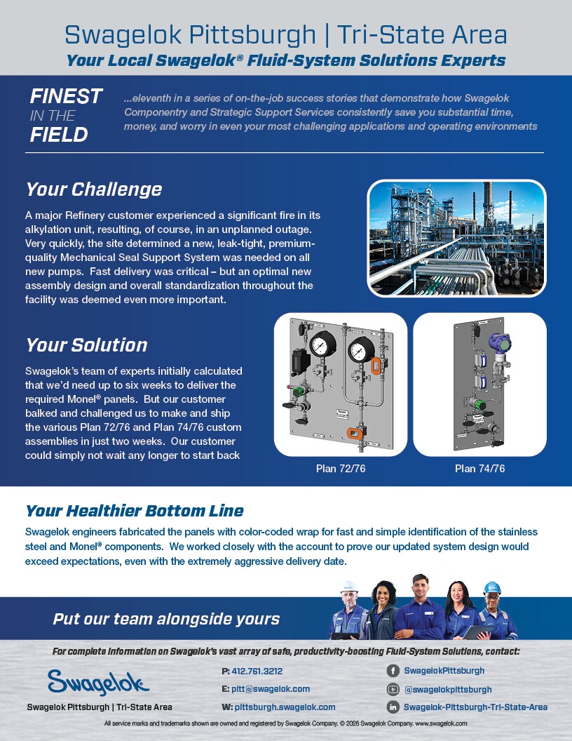 Mechanical Seal Support Plan 72/76 and Plan 74/76 - Case Study