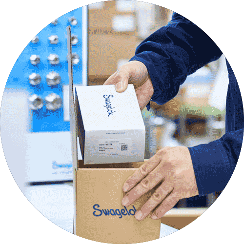 Swagelok product packing and shipping