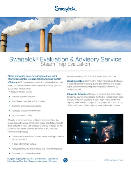 Swagelok Calgary Steam Trap Evaluation Service_Page_1