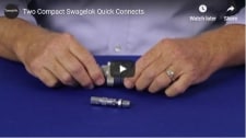 Two Compact Swagelok Quick Connects