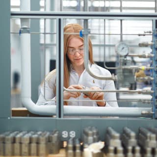 female associate working in a lab