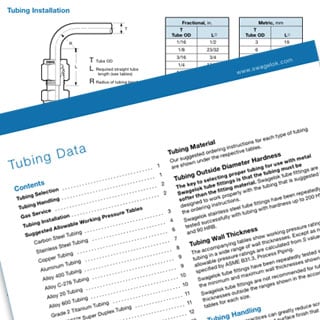 tubing data sheet