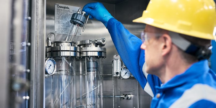 field engineer and ammonia sampler