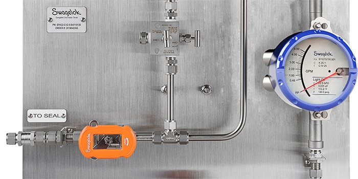 seal support panel with m4 flowmeter