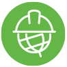 Icon indicating global construction project services