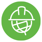 Icon indicating global construction project services