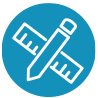 Icon indicating fluid system design and assembly services