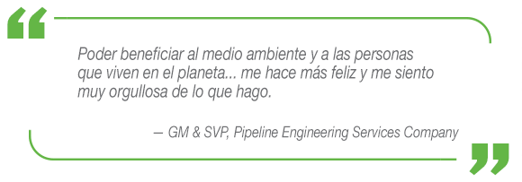 Testimonio de un cliente de ingeniería de sistemas de tuberías en relación a su capacidad para controlar las emisiones.