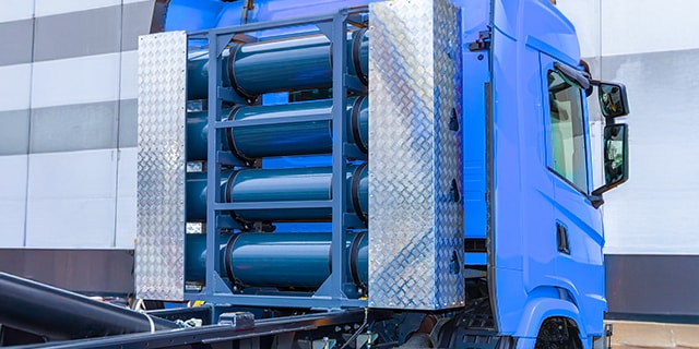 Véhicule lourd à GNC (gaz naturel comprimé)