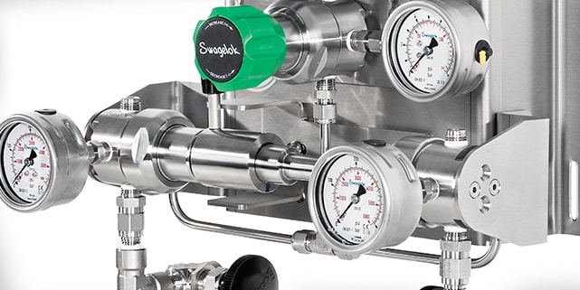 Gas distribution system for the life science industry